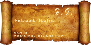 Hudacsek Ibolya névjegykártya
